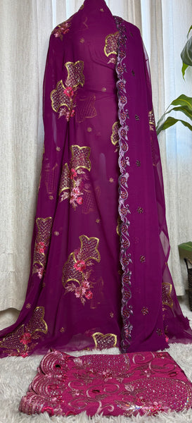 Embroidery Chiffon Dirac Set