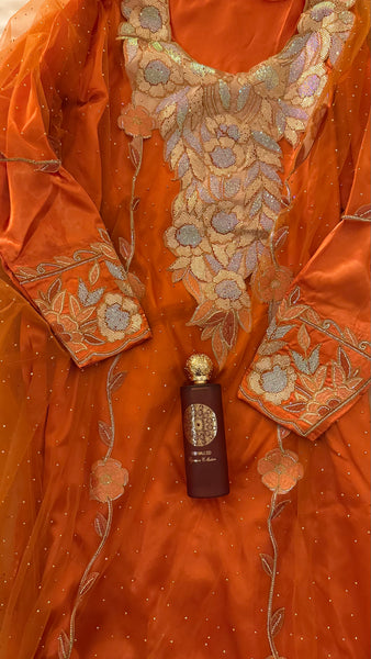 Orange Mukhwar Jalabiya