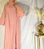 Blush Pleated Abaya