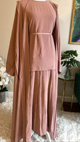 Blush Pleated Abaya