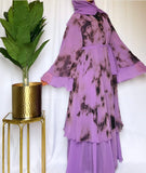 Dyed Layered Abaya