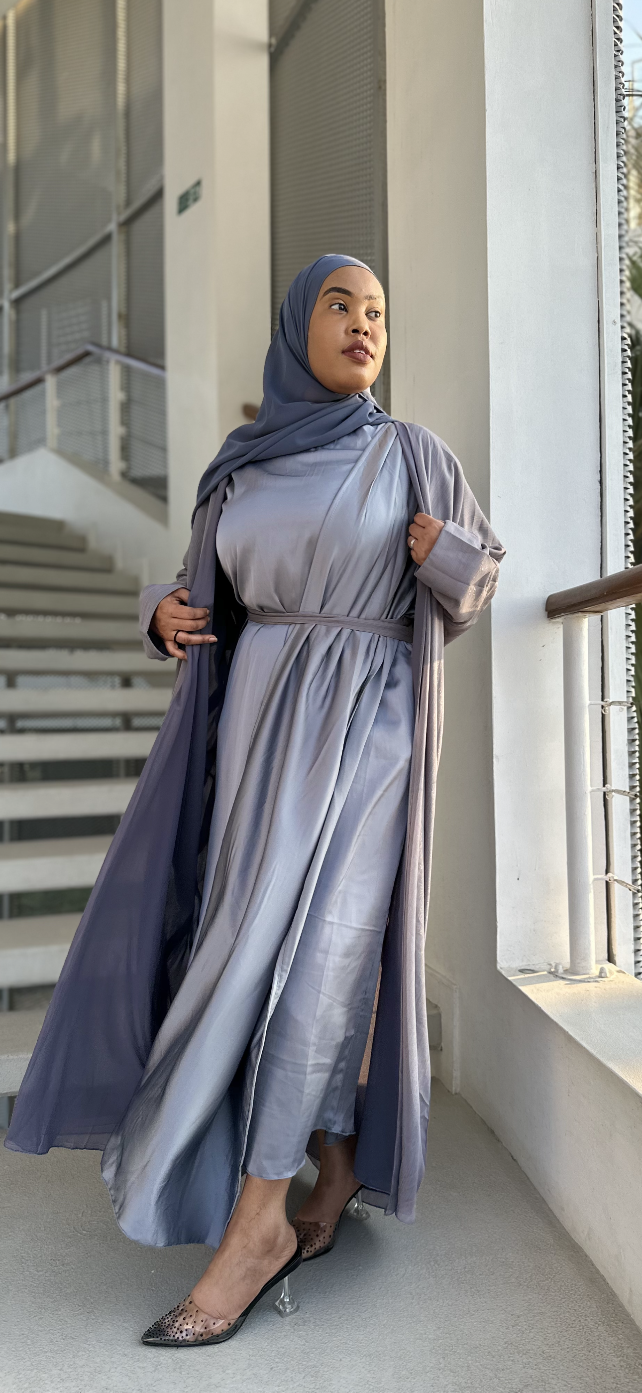 Malika Three Piece Abaya Abaya