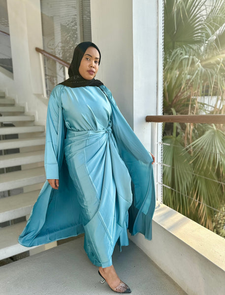 Amal Three Piece Abaya Set