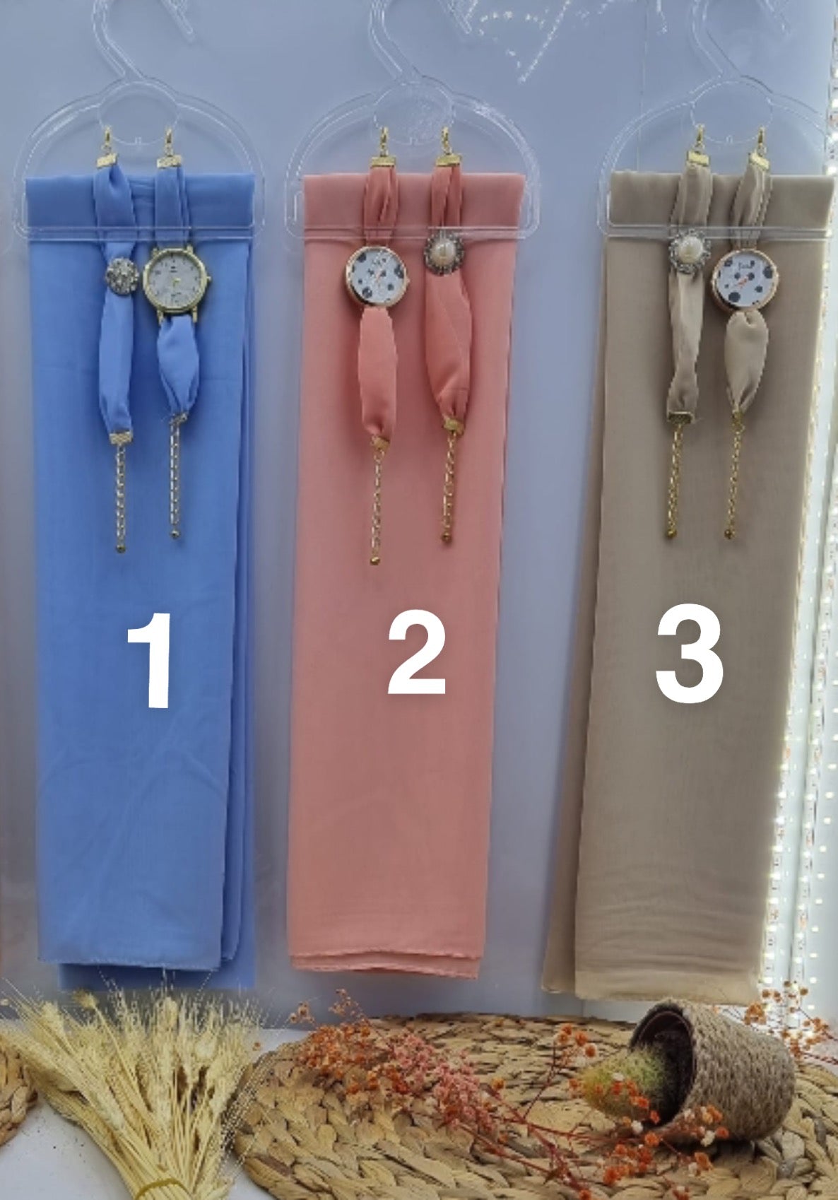 Chiffon Hijab with Watch