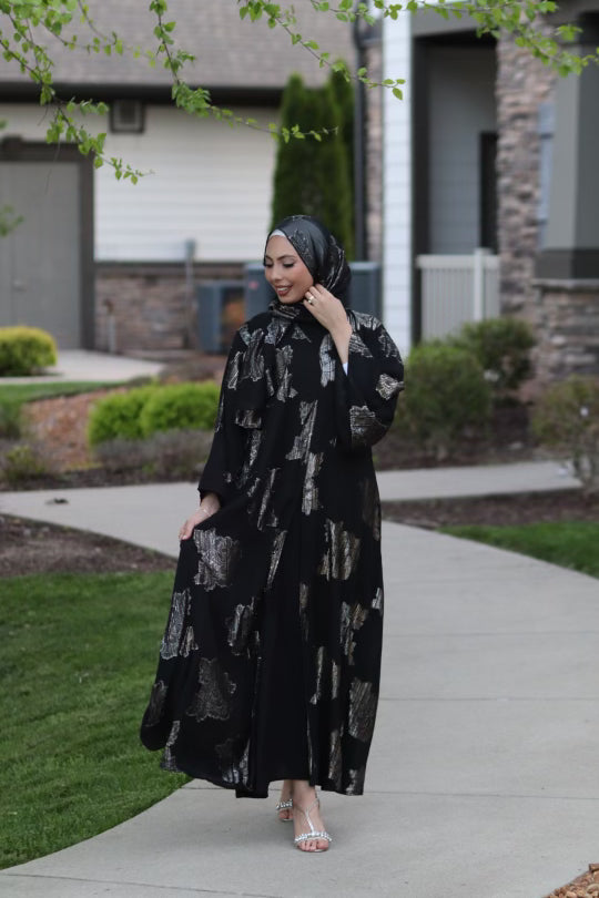 Luxury Fransawi Three Piece Abaya Set